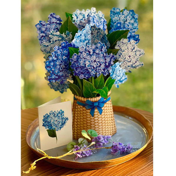 Pop Up Card  Nantucket Hydrangeas – Wrapped Gift Boutique